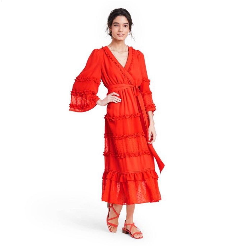 ALEXIS for Target Angel Sleeve Tiered Ruffle